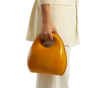 Sac À Main Femme Jaune Moutarde Forme Ovale