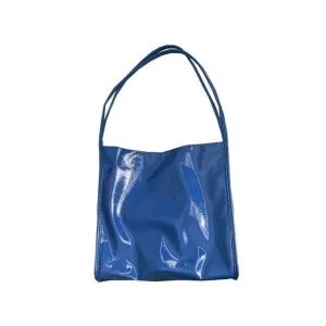 Sac A Main Femme Cuir Bleue Lisse