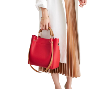 Sac À Main Femme Cuir Lisse Rouge