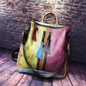 Petit Sac À Dos Cuir Femme 2 Ton