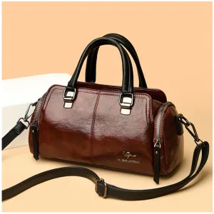 Sac À Bandoulière Femmes Cuir Cire Lisse