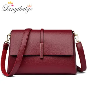 Sac À Bandoulière Femme À Rabats Couleur Unie