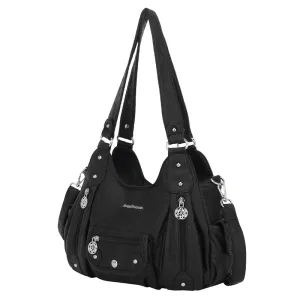 Sac Porté Epaule Femme En Cuir Multipoches
