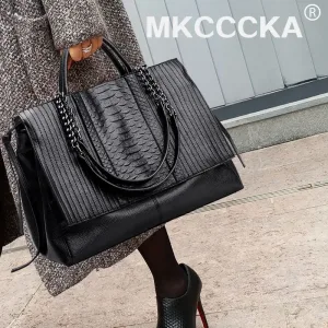 Sac À Main Cuir Motif Crocodile