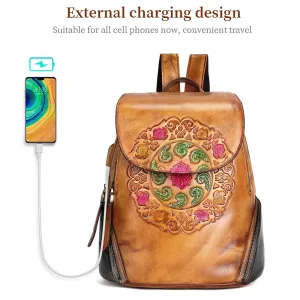 Sac À Dos D'école En Cuir