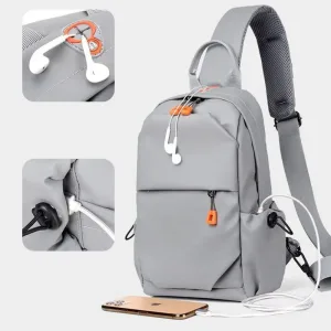 Sac À Bandoulière Usb Antivol Pour Homme