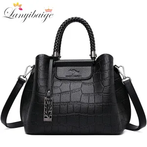 Sac À Main En Cuir À Motif Pierre Pour Dame