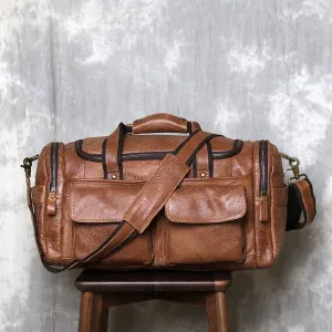 Sac De Voyage En Cuir Véritable Pour Homme