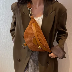 Sac Banane En Velours Côtelé Pour Femme