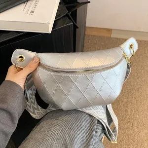Sac Banane Argent En Cuir Végan Pour Femme